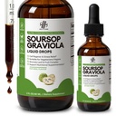IATCHMME Soursop Graviola Material Drop for Cell Support & Rejenerasyon, Immune System and Gut Health Support, Pure Soursop Bitters Liquid, High Abpole, Sugar/Gluten Free, Natural Flavor, 2 Fl Oz Oz