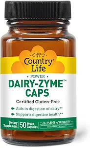 Ülke Hayat Süt-Zyme - Süt Yardımı için Enzymes - Lactose Enzyme Supplement - 6000 Lactase Birimleri - Gluten-Free, Non-GMO - 50 Vegan Capsules