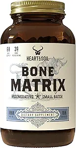 Heart & Soil Grass Fed Matrix των οστών — Υποστηρίζει τα οστά και κοινή υγεία, δύναμη και ευελιξία (180 κάψουλες)
