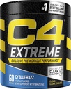 C4 Extreme Pre Workout Toz Icy Blue Razz | Erkekler ve Kadınlar için İşsiz Enerji Tamamı | 200 mg Caffeine + Beta Alanine + Kretine | 60 Hizmet