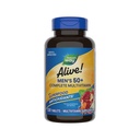 Nature's Way Alive! Men’s 50+ Multivitamin Complete Tablets, Daily Multivitamin for Men Over 50, Supports Cellular Energy Metabolism, Heart, Muscle & Eye Health*, High Potency Vitamins, 130 Tablets
