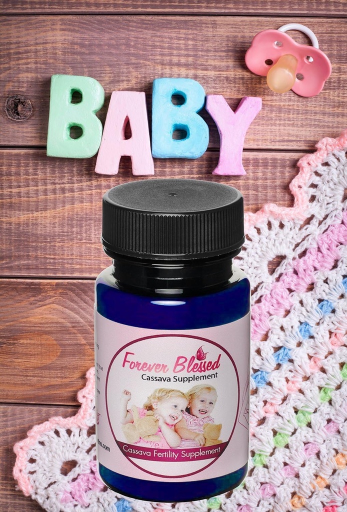 1 ay Supply Organic Cassava Root - Ferttitude Supplement for Twins - Vitamin for a Natural Gebelik