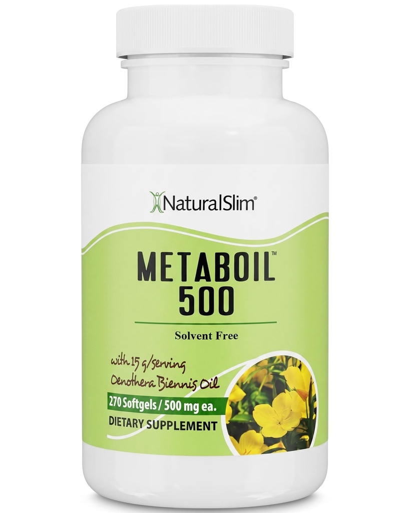 Kadınlar için DoğalSlim Evening Primrose Oil for Women 1500 mg from Cold Pressed Oil - Metaboil 500 GLA Supplement Gamma Linolenic Acid for Women's Health, Metabolism, Heart & Skin Health - 270 Softgels