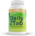 Daily2Tab - All You Need Multivitamin Plus Multimineral Formula. 26 Kadın ve Erkekler için Temel Nutrients, 60 Tablet