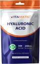 Vitamatic Hyaluronik Asit Toz 200 mg - Sağlıklı Bağlayıcı T Stil ve Ortakları Destek - Genç Sağlıklı Cilt - 100 Gram