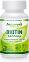 Yüksek Potency Biotin 5000mcg – Saçları Destekler, Skin & Nail Sağlığı, 120 Veggie Capsules