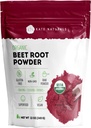 Kate Naturals Βιολογική σκόνη ρίζας τεύτλων για Smoothies, Ψήσιμο & Χυμό. Ακατέργαστο Beetroot Superfood & Natural Red Food Coloring (12oz, Μη ΓΤΟ, Γήινη Γεύση)