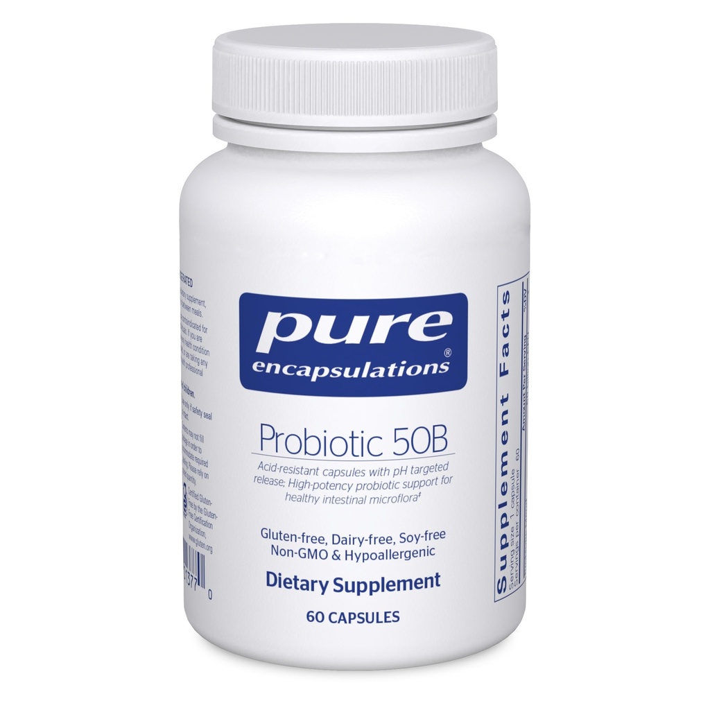 Saf Encapsulations Probiyotik 50B - Digestive Health Probiyotik - Immune Supplement* - Asit-Resistant Capsules - Gluten Free & Non-GMO - 60 Capsules