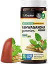 BIO KRAUTER Ashwagandha Gummies for Women & Men - 2000 mg Δύναμη - 90 μάσημα για υποστήριξη Mood - Chewable Ashwagandha συμπληρώματα - Vegan - Mango Γεύση