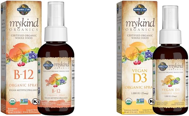 Life Organics B12 Vitamini - Metabolism ve Enerji ve Vitamin D3 Sıvı 1000 IU Per Mix