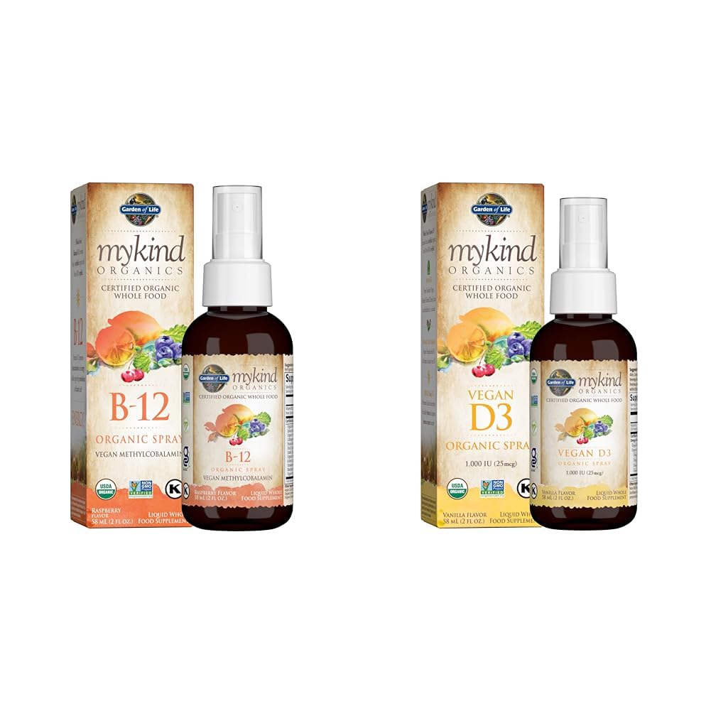 Life Organics B12 Vitamini - Metabolism ve Enerji ve Vitamin D3 Sıvı 1000 IU Per Mix
