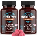 YUM-V'Suba, çinko ve Vitamin D Gummies, Cal Mag Chewable Supplement, Vegetarian Kosher Halal Natural Raspberry Flavor Gummies For Yetişkinler Women & Men - 90 Count (Pack of 2)