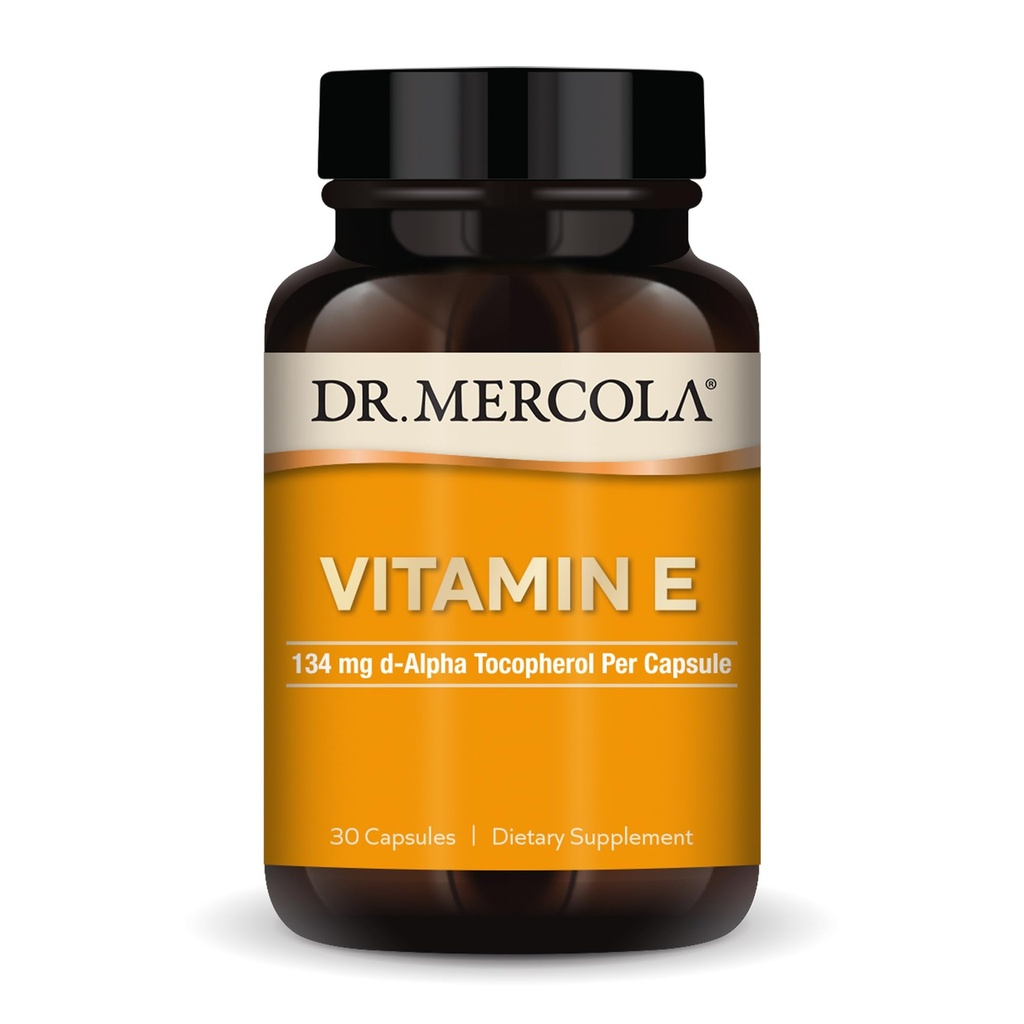 Dr. Mercola Vitamin E - Υποστηρίζει υγιή δέρμα & αντιοξειδωτική κατάσταση - τοκοφερόλες και τοκοτριενόλες Blend - μη ΓΤΟ, χωρίς γλουτένη & χωρίς σόγια - 30 κάψουλες (30 σερβίτσια)
