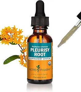 Herb Pharm, Respiratory Sistem Desteği 1 Fl Oz Organik Pleurisy Root Liquid Extract for Respiratory System Support 1 Fl Oz