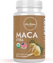 Maca Xtra Capsules 1000 mg | Organik Herbal Supplement | Amino Asits Iron & Magnezyum Doğal Kaynağı | 60 Capsules