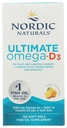 Nordic Naturals Ultimate Omega-D3, Lemon Flavor - 120 Soft Gels - 1280 mg Omega-3 + 1000 IU Βιταμίνη D3 - EPA & DHA - Προάγει τον εγκέφαλο, την καρδιά, & την ανοσοποιητική υγεία - 60 Υπηρεσίες