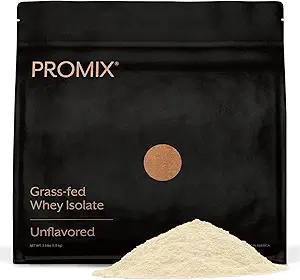 ProMix Beslenme Whey proteini Isolate Toz, 30g Grass Fed Whey Isolate, 6.6g BCAAs, Gluten Free, Keto Friendly, Unflavored - 2.5 Pound (kısalık 1)