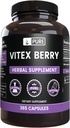 Καθαρά πρωτότυπα συστατικά Vitex Berry (Chatestberry) (365 κάψουλες) Όχι Μαγνήσιο ή Ρύζι Fillers, Πάντα καθαρό, Εργαστήριο Επαληθευμένο