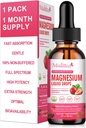 Magnezyum Glycinate Liquid, High Potency Glycinate, Citrate, Sugar Free Vegan Non-GMO Kompleksi Supplement Nerv,Relaxation,Muscle,Sleep Support*