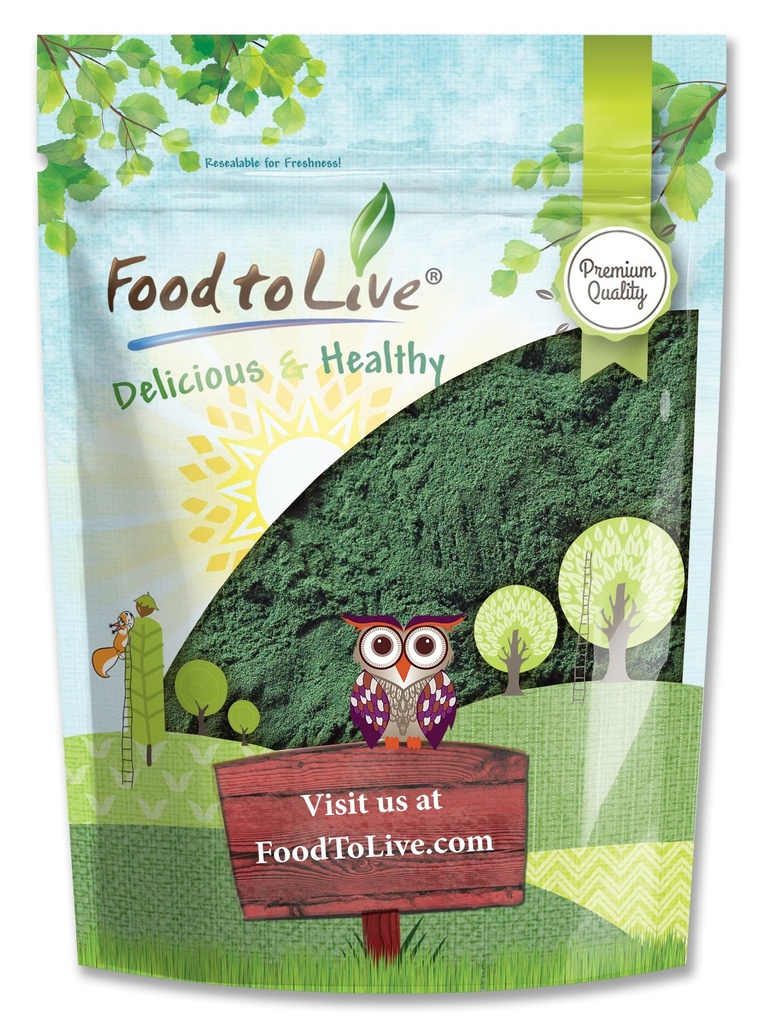 Gıda klorella Toz, 1 Pound - Kosher, Raw Green Algae, Vegan Superfood, Bulk, Pure Vegan Yeşil Protein, Vitaminler ve Minerallerde Zengin, İçmeler için Büyük, Çaylar ve Smoothies