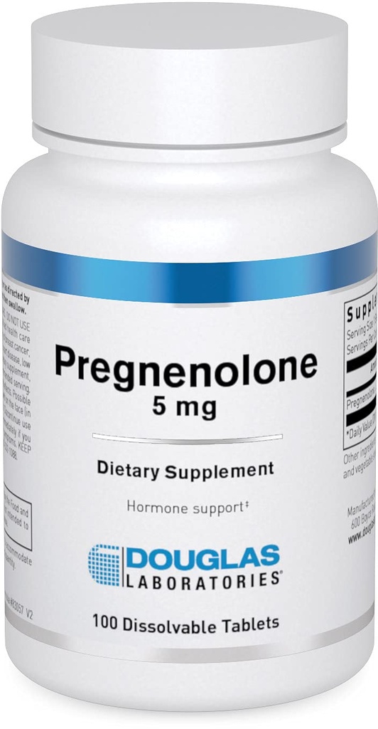 Douglas Laboratories Pregnenolone 5 mg | Beslenme Supplement | Beyin, Ovaries, Liver, Hormon Destek* | 100 Tablet