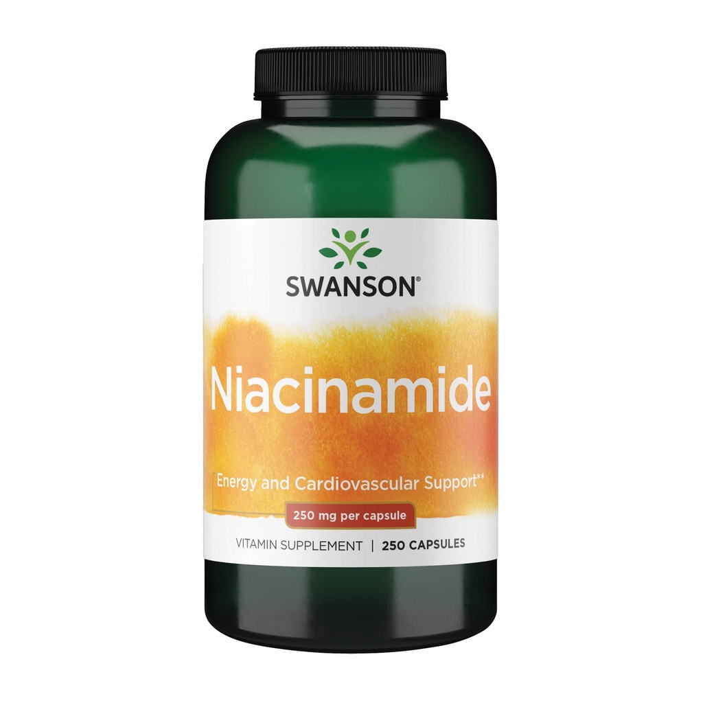 Swanson Niacinamid - Vitamin B3 Kalp Sağlığı ve Enerji Desteği - Sağlıklı Ortak Fonksiyonlu Destekleyebilir - (250 Capsules, 250 mg Her)