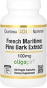 California Gold Nutrition Pine Bark Ekstraksiyon, Fransız Deniz, Oligopin, Antioksi Polifen, 100 mg, 180 Veggie Capsules