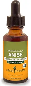 Herb Pharm, Digestive Support için Organik Anise Sıvı Türlemeyi Onayladı, 1 Fl Oz (Pack of 1) 1 Fl Oz