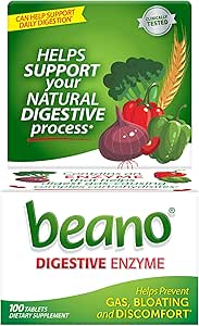 Beano Food Enzyme Diyetary Supplement Tabletleri - 100 ct, Pack of 2