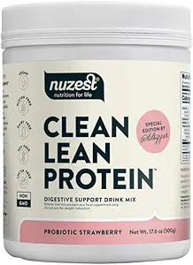 Nuzest Bethany'nin Pantry Digestive Support proteini - Digestive Health - Strawberry - Clean Lean Protein - Premium Vegan Pea Protein Toz - Bitki bazlı - 20 Hizmet, 1.1 lb