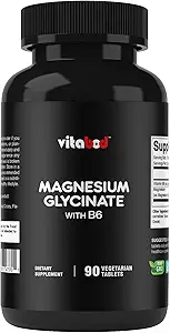 Magnesium Glycinate 1000 mg per Serving Providing 300mg of Elemental Magnesium - 90 Vegetarian Tablets - Chelated Form - Supports Muscle, Joint, and Heart Health*