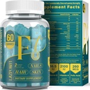 Biotin Gummies - Erkekler ve Kadınlar için Hair Skin ve Nails Vitaminleri, Vegan B7, Saç Büyümesi ve Güçlü Nails,30 Day Supply - Blueberry-60 Counts