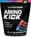 NutraBio – Amino Kick – All in One Performance Formula Energy, Hydration, Recovery 20 Servisler, (Variety Pack) – 6g Amino Asits – Destek Kas Binaları
