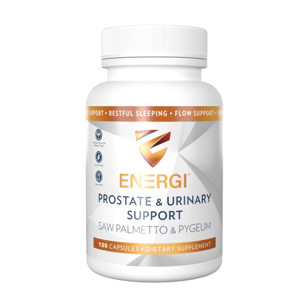 ENERGI Prostate Support Supplement with Saw Palmetto for Men & Women, 200mg Saw Palmetto, 100 mg Pygeum Supplement, Candy Seed, Prostate Health Supplements, 120 Capsules