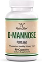 Çift Wood Supplements D Mannose 500 mg Capsules, 90 Kont (D-Mannose for Urinary Tract Health and Bladder Lining, Helps UTI Prevention) Vegan Güvenli, Non-GMO, Gluten Free