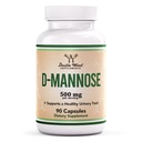 D Mannose 500mg - 99.9% Purity Tested - for Urinary Tract Health and Bladder Lining, Helps UTI Prevention Vegan Safe, Non-GMO, Gluten Free, 90 Capsules by Double Wood