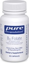 Pure Encapsulations B12 Folate - Συμπλήρωμα ενέργειας για την υποστήριξη των νεύρων, του μεταβολισμού ενέργειας & Γνωστική υποστήριξη * - με Φολικό βιταμίνης Β ως Metafolin - 30 κάψουλες