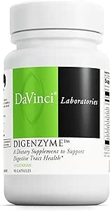 DAVINCI Laboratories - Digenzyme - Ένα συμπλήρωμα διατροφής για την υποστήριξη της Digestive Tract Health - Χωρίς γλουτένη, χωρίς σόγια - 90 κάψουλες χορτοφάγων