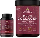Αρχαία διατροφή Multi Collagen Advanced Κάψουλες, Μύες, 90 Count + Multi Collagen Protein Powder, Unflavoured, 45 Υπηρεσίες