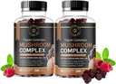 Mushroom Gummies | 10 Mushroom Supplement | 2 paket | Türkiye Tail, Chaga, Reishi, Cordyceps & Lions Mane Organic Mushroom Ekstraksiyonları, Nootropic Brain ATM for Focus, Memory, Clarity, Energy | 120ct