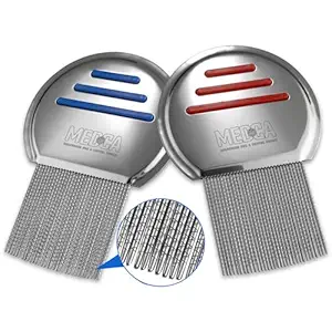 Lice Comb - (Pack of 2) Paslanmaz Çelik Profesyonel Lice Combs ve Head Lice Tedavisi Etkili Bir Şekilde Saç Lice ve Nits Rid, Çocuklar ve Yetişkinler Için En İyi Sonuçlar