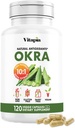 Vitapia Okra Extract - Heart Health, Antioksi, Gut & Digestion, Wellness Support - 10:1 Oran & 120 Veggie Capsules - Non-GMO, Gluten-Free, Vegan Supplement