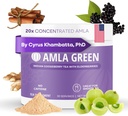 Amla Powder & Immunity Blend Superfood Supplement with Elderberry, 20x Ultra συμπυκνωμένο Amla, ανοσοποιητική υποστήριξη, Φτιαγμένο με Ginger, Κανέλα, μέντα, ινδικά φραγκοστάφυλα, ασυλία, 30 υπηρεσίες