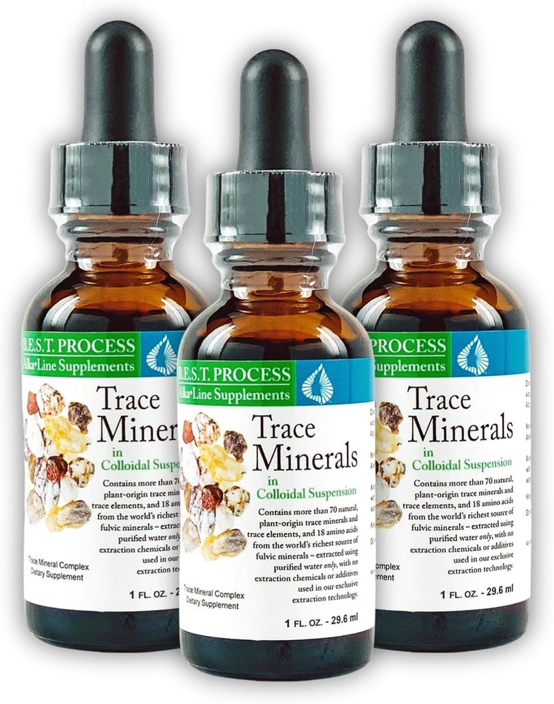 Morter Trace Minerals in Colloidal Suspension (3 Pack) Morter Health System En İyi Süreç Yağı - Nutrient Dense Trace Elements, Fulvic Minerals & Amino Asits