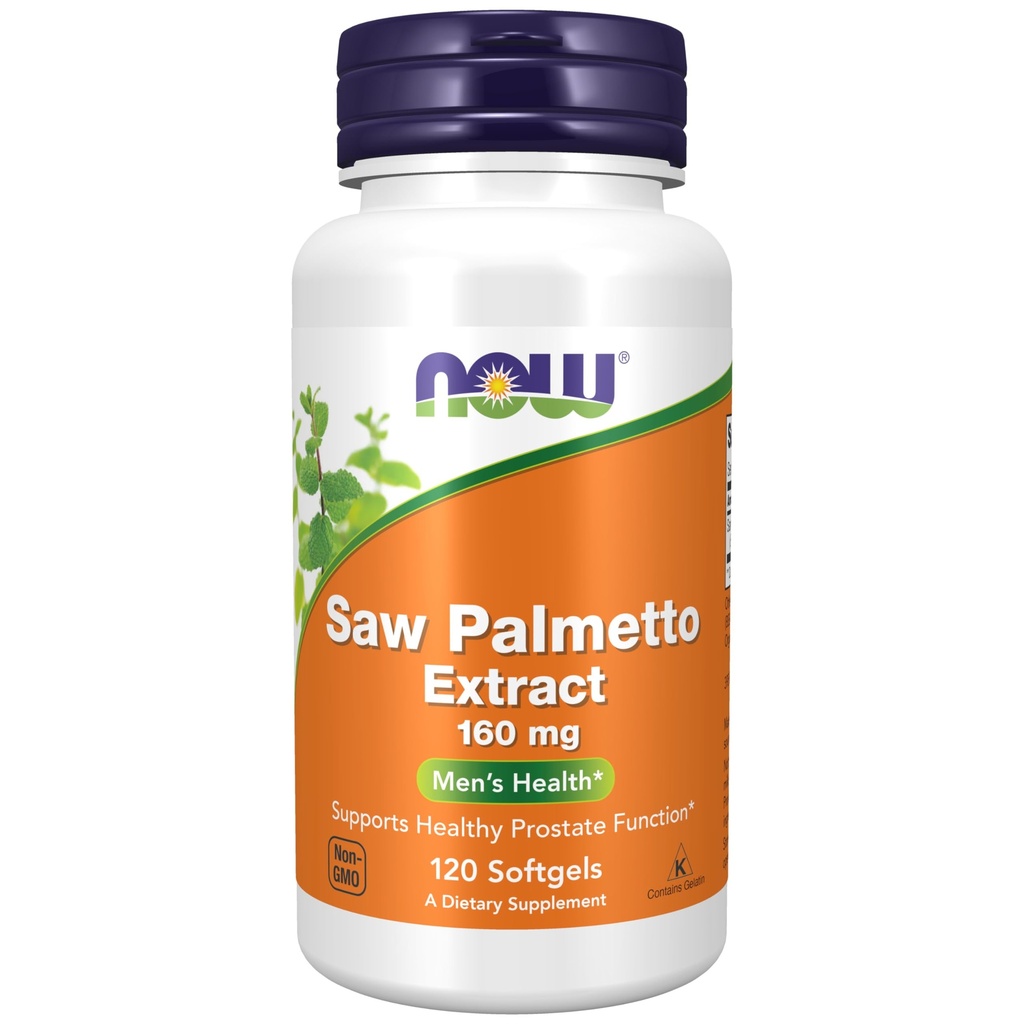 Şimdi Gıdalar Tamamlıyor, Saw Palmetto Extract (Serenoa repens) 160 mg, Erkeklerin Sağlığı*, 120 Softgels