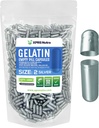XPRS Nutra Boyutu 2 Boş Kapsüller - 1000 Kont Boş Gelatin Capsules - Pills DIY Capsule - Pure Bovine Pill Gel Caps For Do-It- Yourself Supplements (Silver)