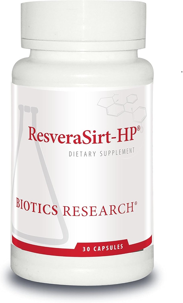 Biotics Research ResveraSirt HP Dr. Mark Houston, Trans Resveratrol, Quercetin, Sirtuin Etkinliği, Cardiovascular Destek, Kalp Gücü, Vascular Destek, 30 Capsules