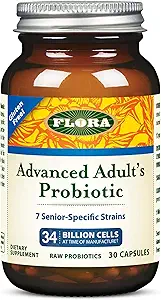 Flora - Προβιοτικό μείγμα Adult's Blend, Επτά Senior-Special Strains, Χωρίς γλουτένη, Ακατέργαστο Προβιοτικό με 34 δισεκατομμύρια κύτταρα, 30 κάψουλες