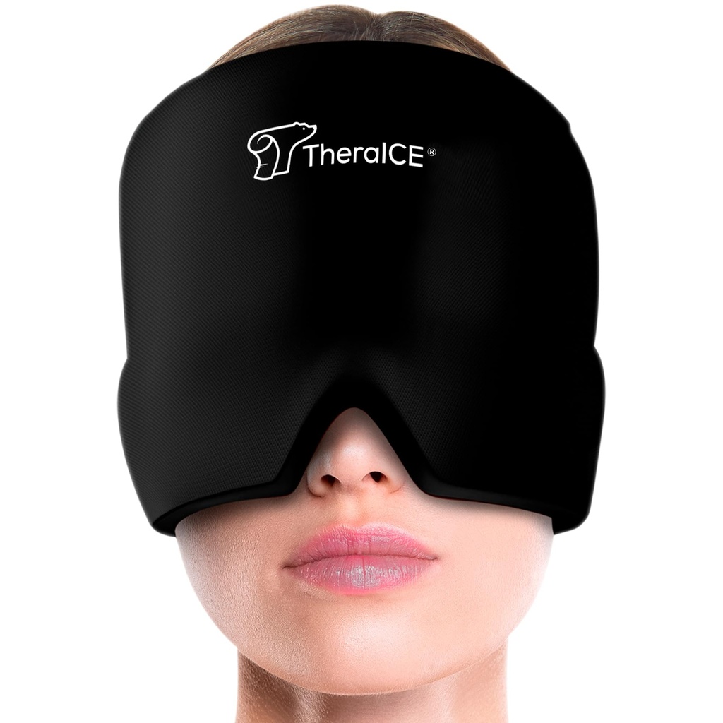 TheraICE Migraine Relief Cap, Soothing Headache Hat Buz Paket Maskesi, Face Cold Compress Soğutma Gel Stres ve Hangover