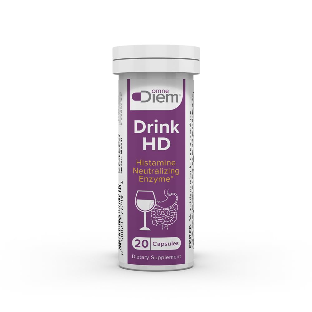 OmneDiem HD Diyetsel Supplement: Doğal Histamine Neutralize & Digesting Enzyme – Diamine Oxidase DAO, 20 Capsules
